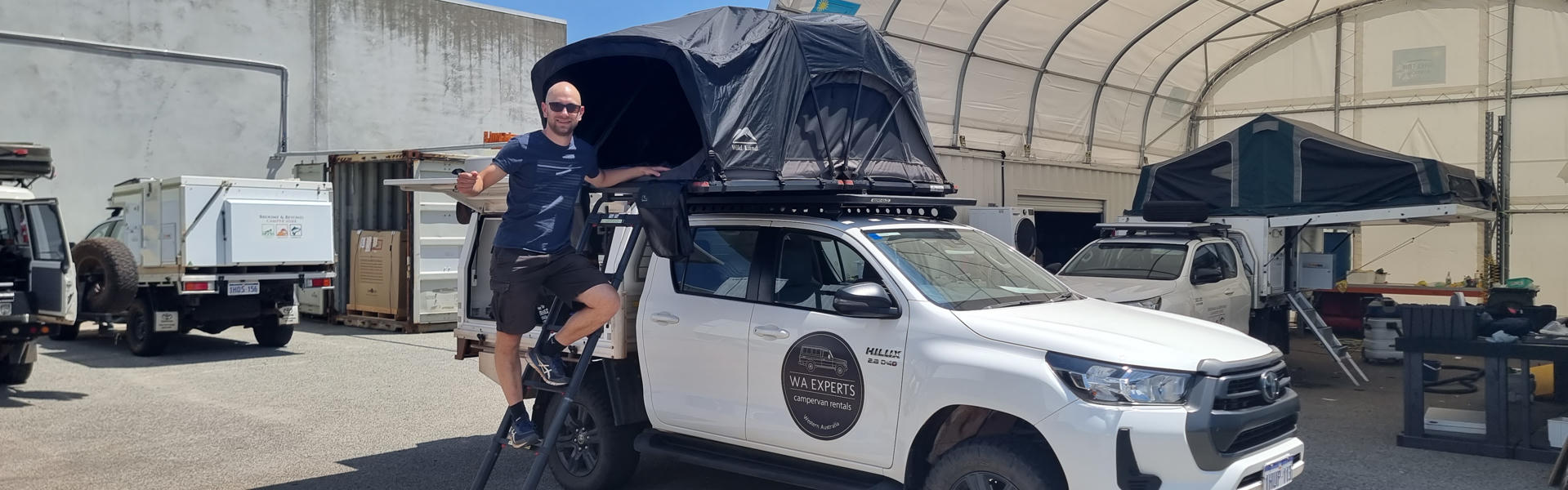 Camper mit Mitarbeiter Till