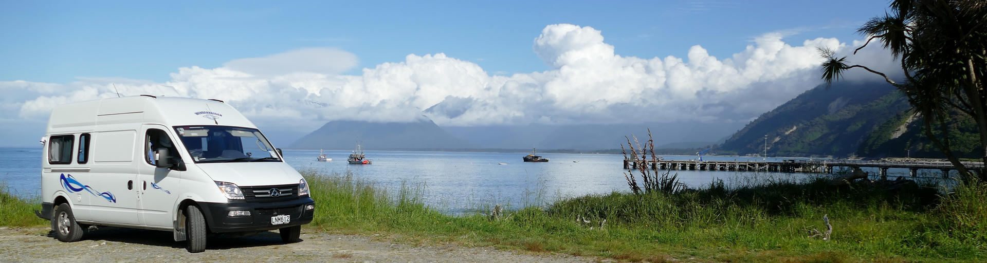 Wohnmobil an der Jackson Bay