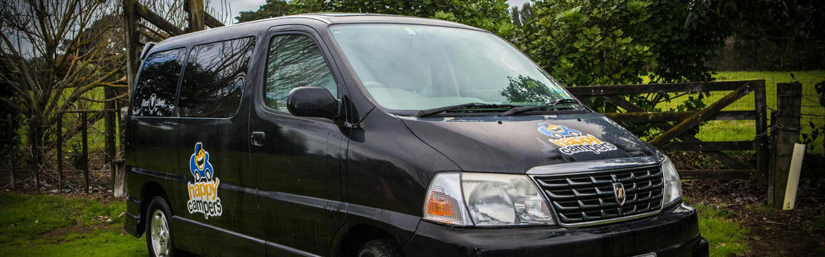 Kiwi Campers Original Black Sheep Minicamper für kleines Budget mieten in Neuseeland