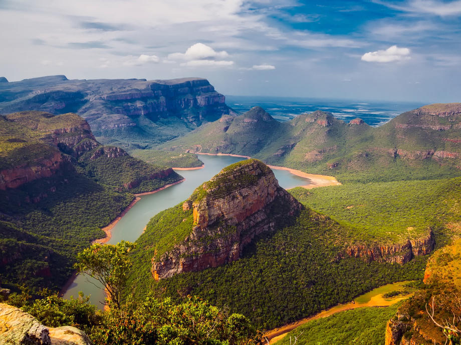 Ein Blick in den Blyde River Canyon. Panorama Route, Blyde River Canyon, Südafrika Routen